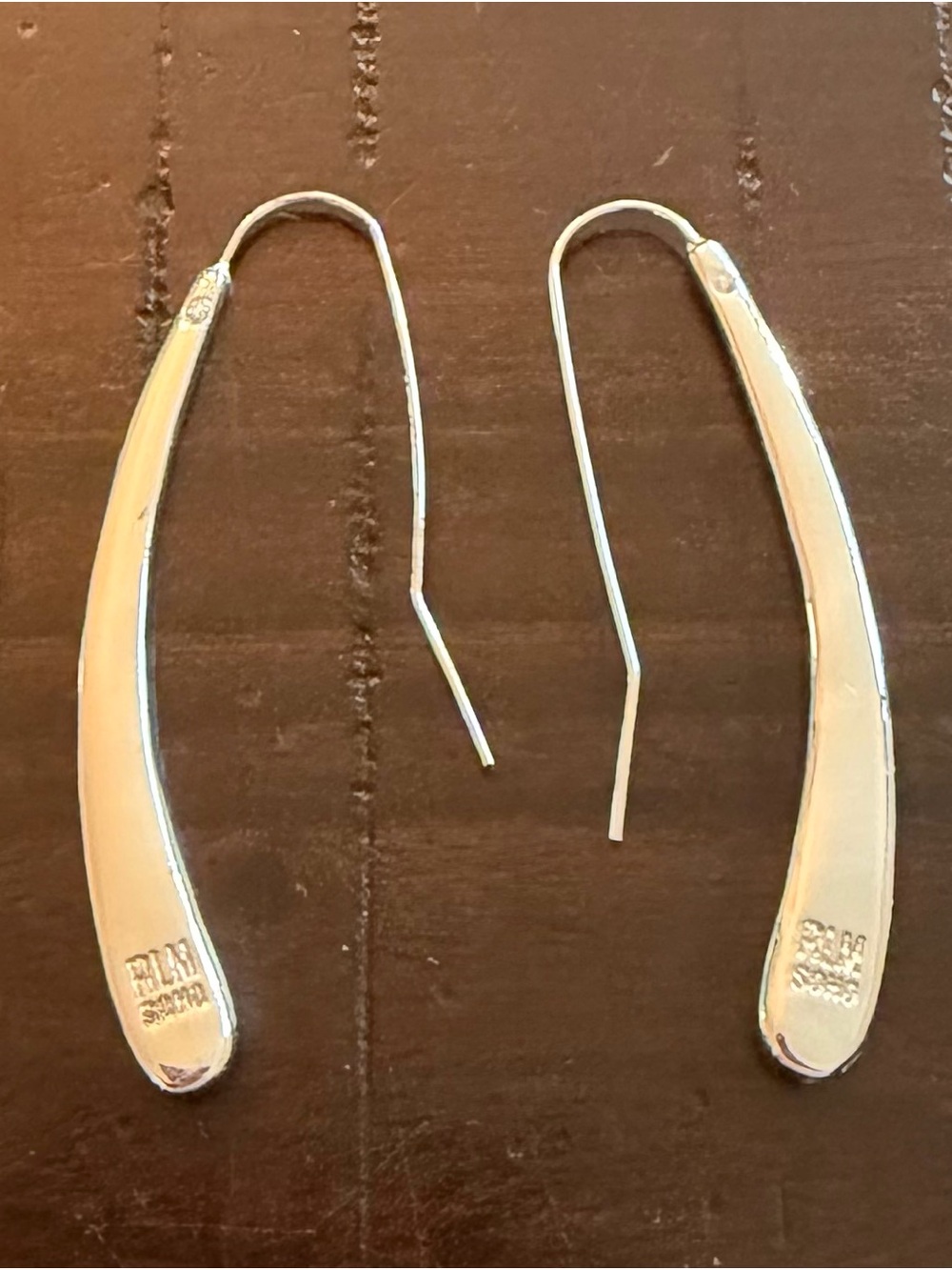RLM SOHO Robert Lee Morris Silver-Tone Modernist Curved Drop Earrings